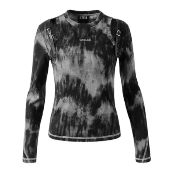 We Same Lab x Muk tank womens medium long sleeve cut out shirt tye dye grunge - Picture 1 of 10